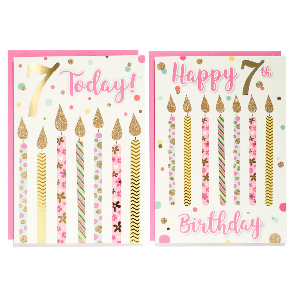 Poppyhill 12 Pack Cards C50 Birthday Age 7
