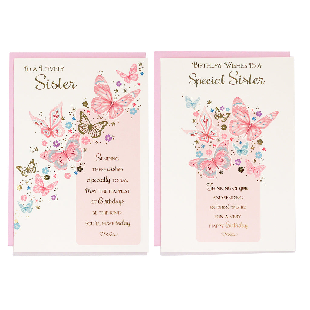 Poppyhill 12 Pack Cards C50 Birthday Sister
