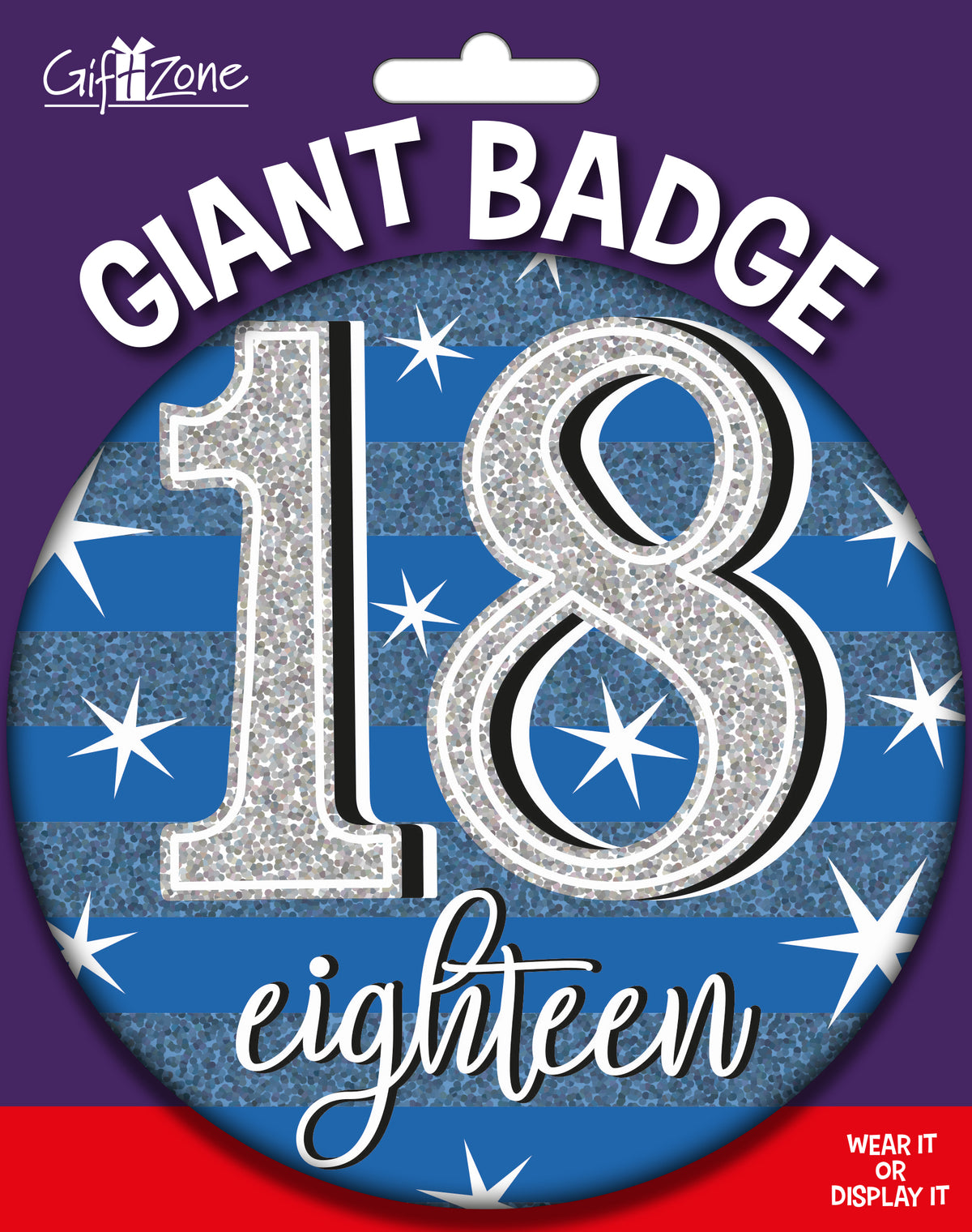 6pk Big Badges Birthday Age 18 - Tiger Feet Ireland