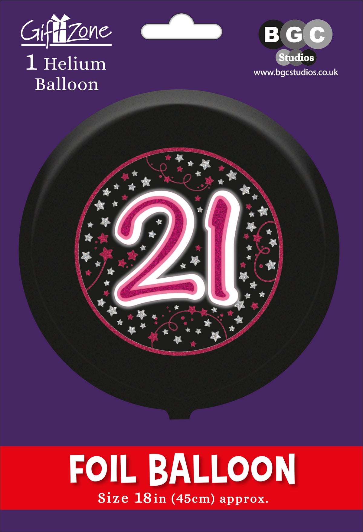 5Pk Foil Balloon Birthday Age 21 - Tiger Feet Ireland