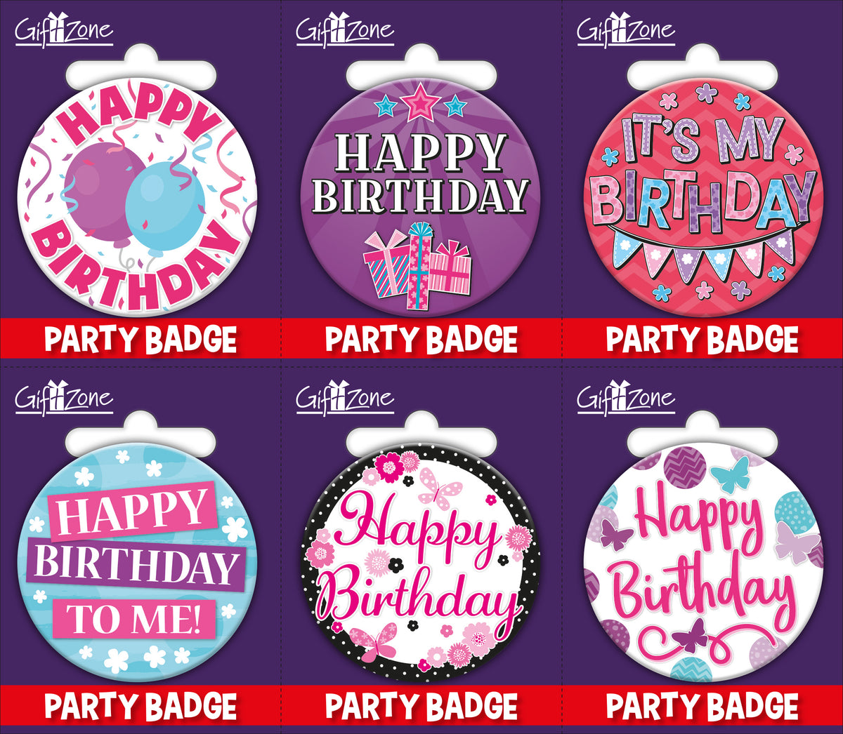 6pk Small Badges Birthday Open - Tiger Feet Ireland
