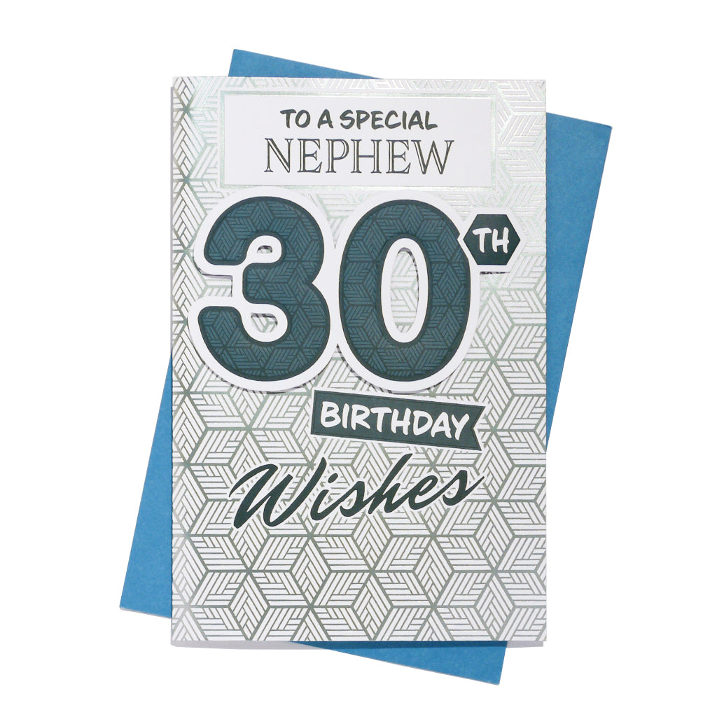 6pk Cards C75 Birthday Age 30 Nephew - Tiger Feet Ireland