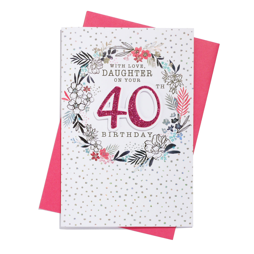 6pk Cards C75 Birthday Age 40 Daughter - Tiger Feet Ireland