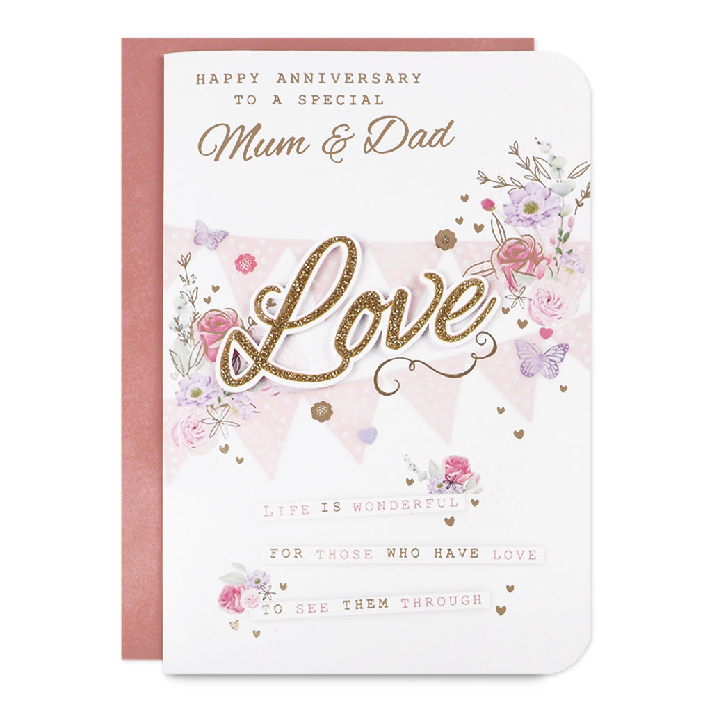 6pk Cards C75 Mum & Dad Anniversary - Tiger Feet Ireland