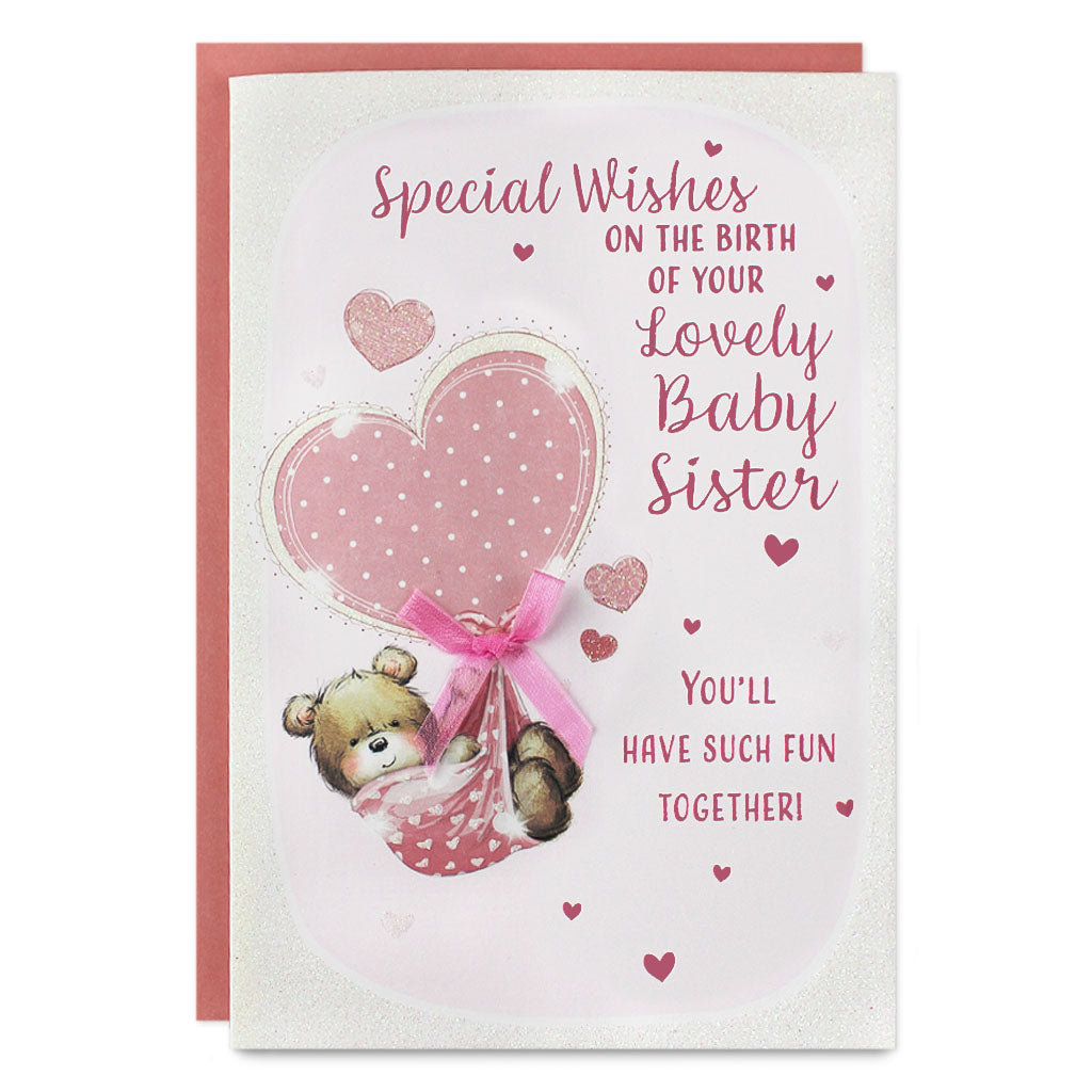 6pk Cards C50 Birth Baby Sister - Tiger Feet Ireland