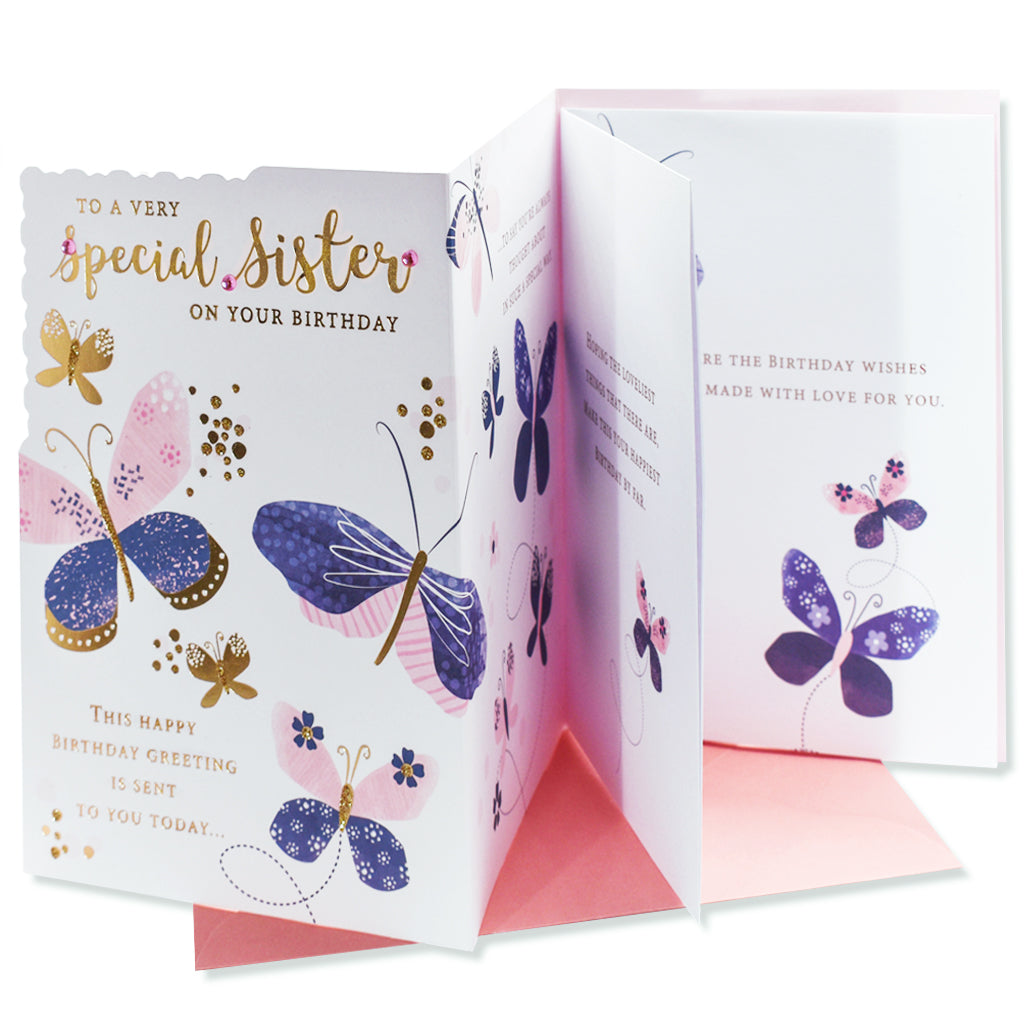 6pk Cards C50 Birthday Sister - Tiger Feet Ireland