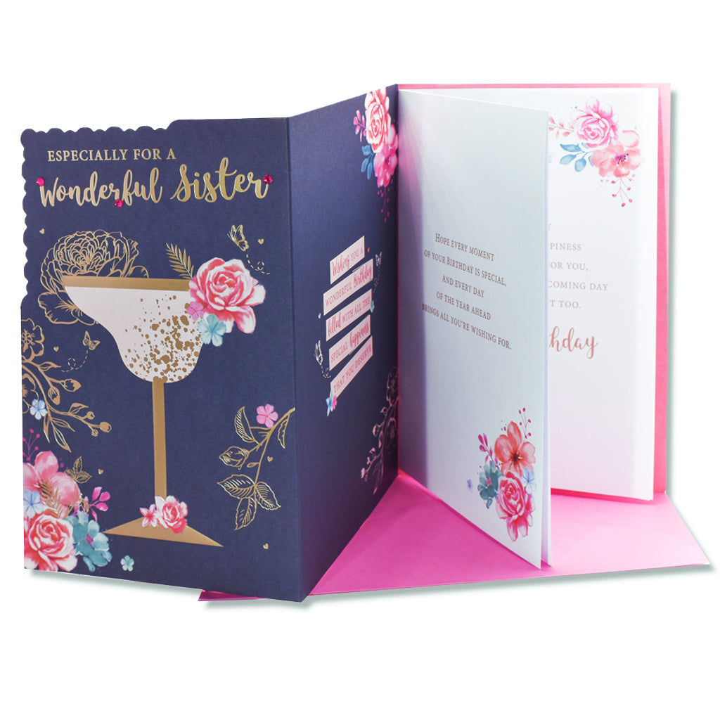 6pk Cards C75 Birthday Sister - Tiger Feet Ireland