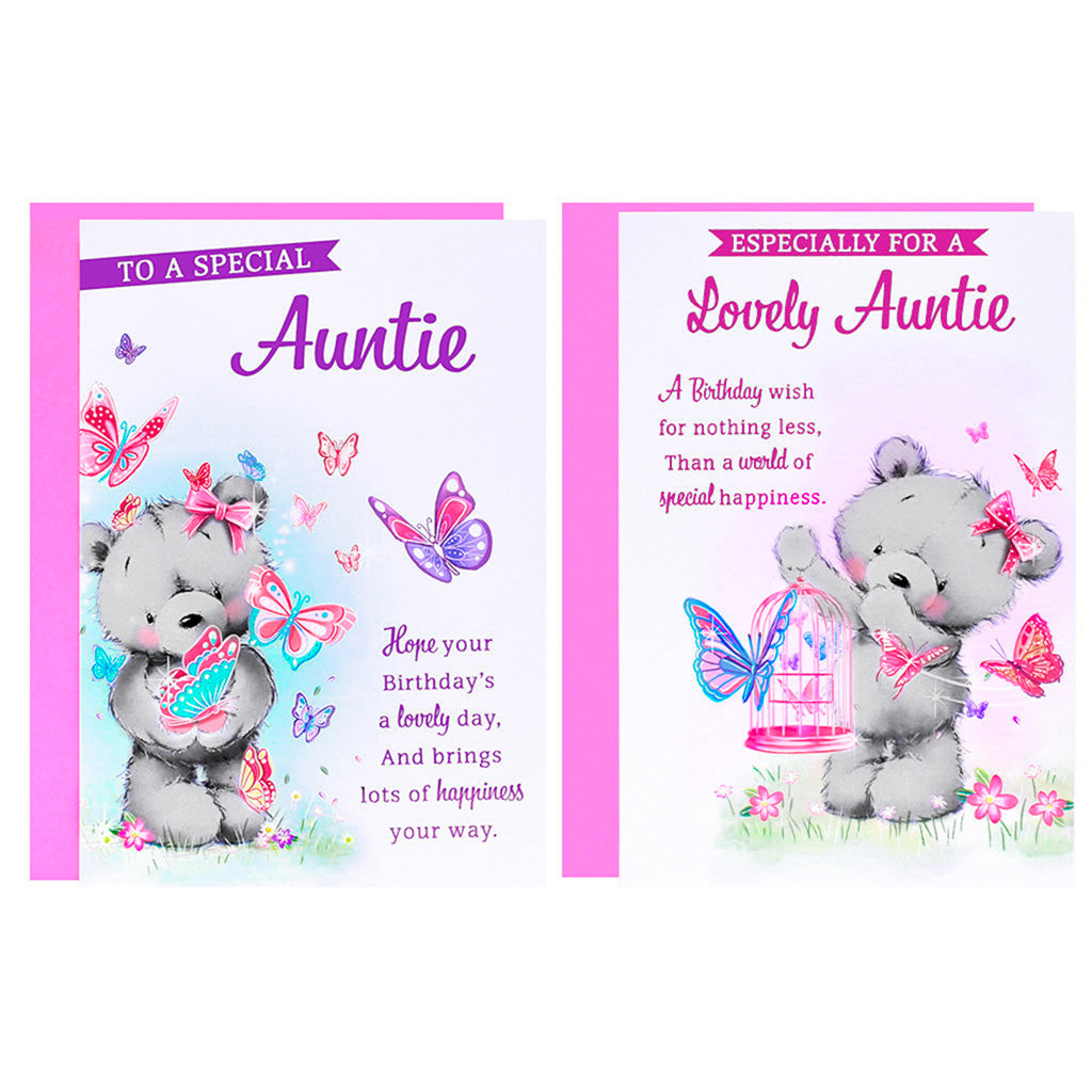 12pk Cards C50 Birthday Auntie - Tiger Feet Ireland