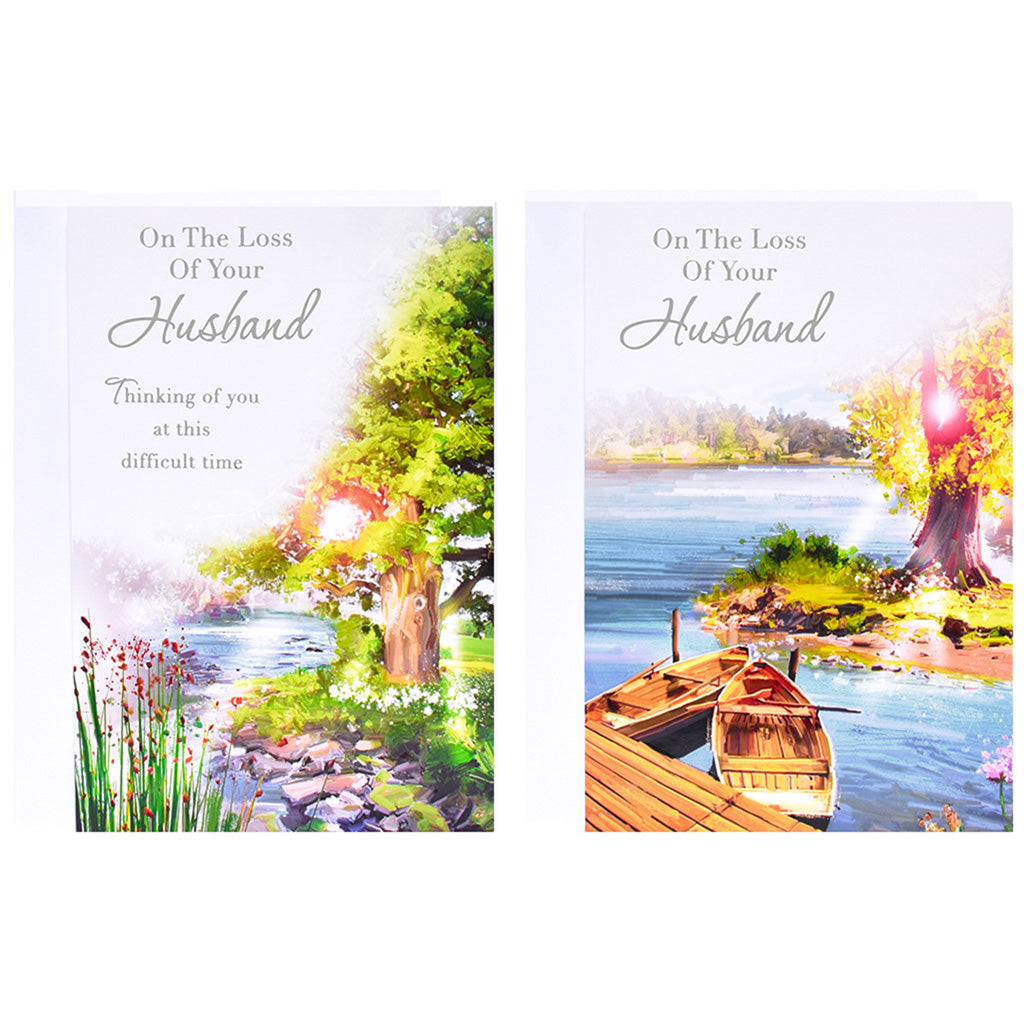 12pk Cards C50 Sympathy Loss Of Husband - Tiger Feet Ireland