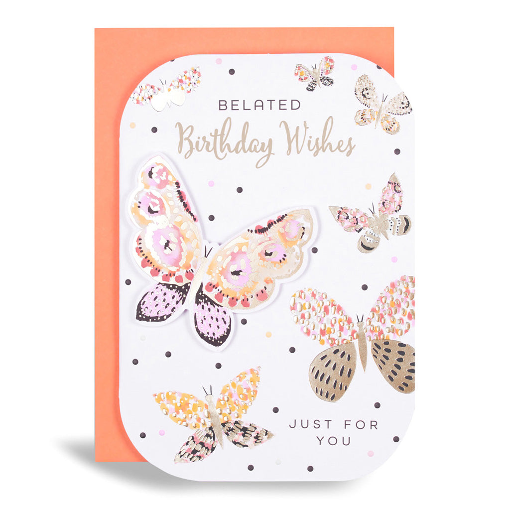 6pk Cards C50 Birthday Belated - Tiger Feet Ireland