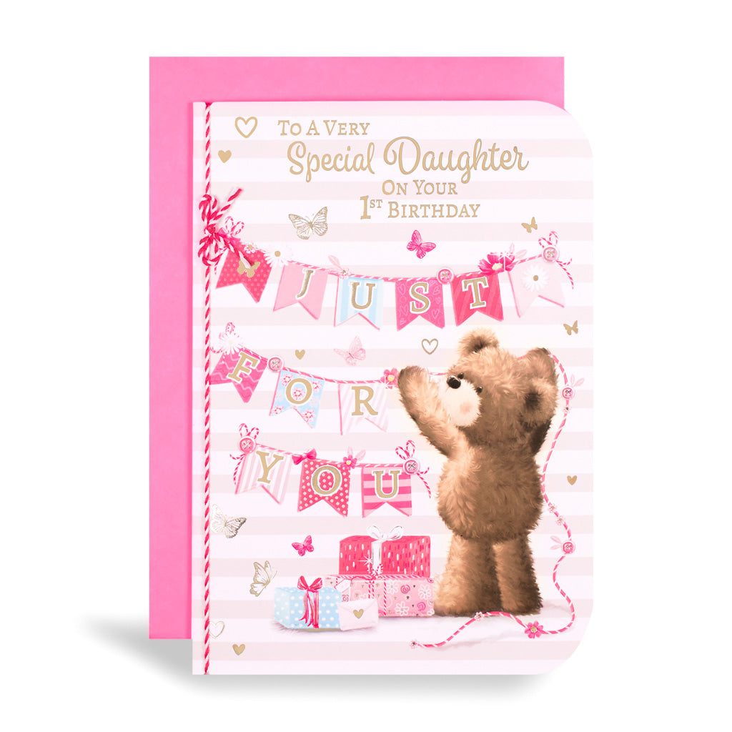6pk Cards C90 Birthday Age 1 Daughter - Tiger Feet Ireland
