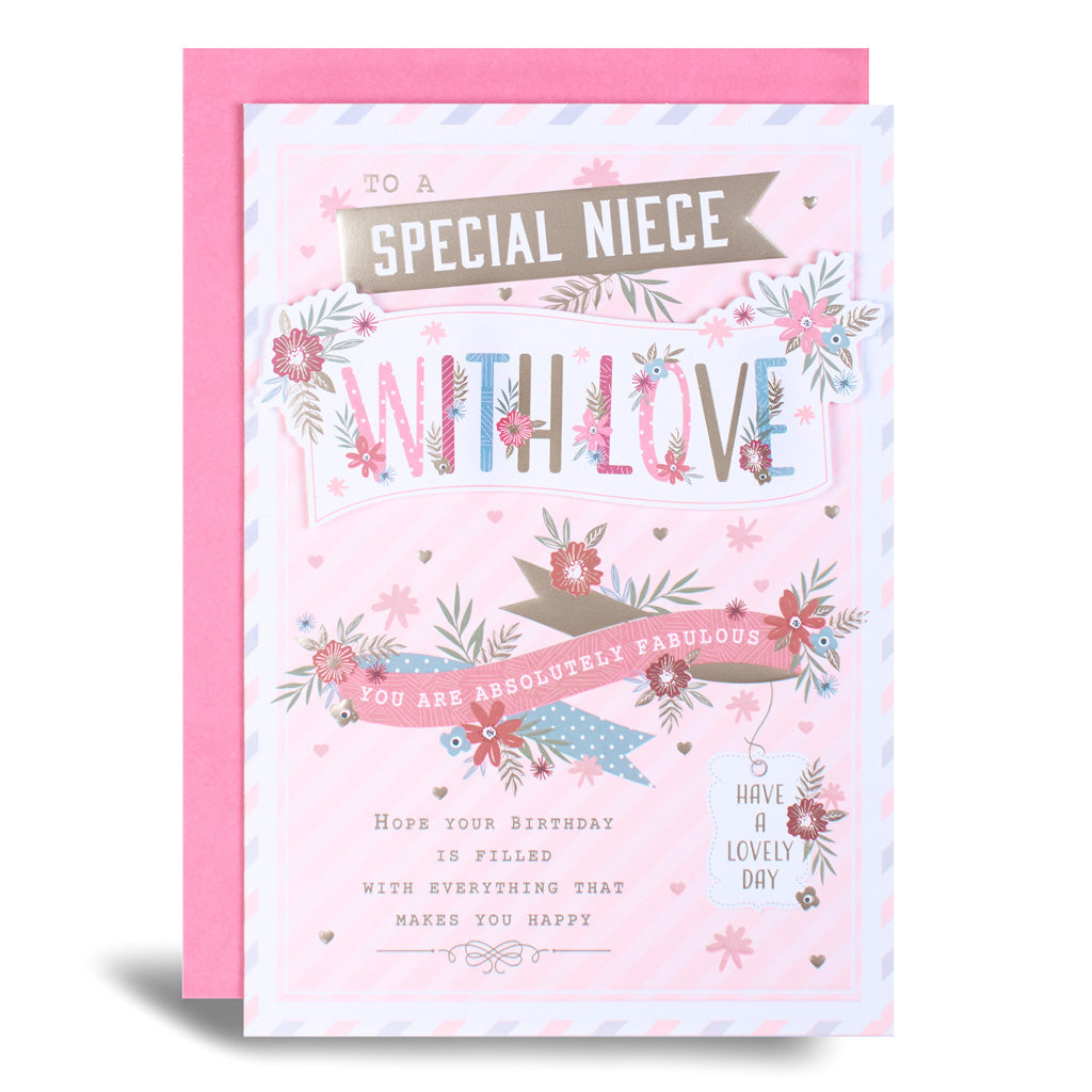 6pk Cards C90 Birthday Niece - Tiger Feet Ireland