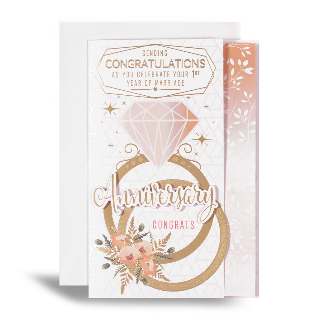 6pk Cards C75 Your 1st Anniversary - Tiger Feet Ireland