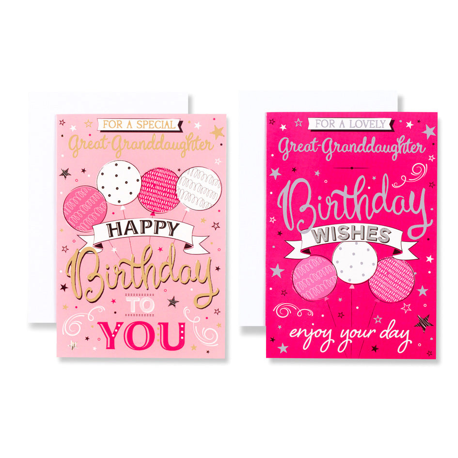 12pk Cards C50 Birthday Great-Granddaughter - Tiger Feet Ireland