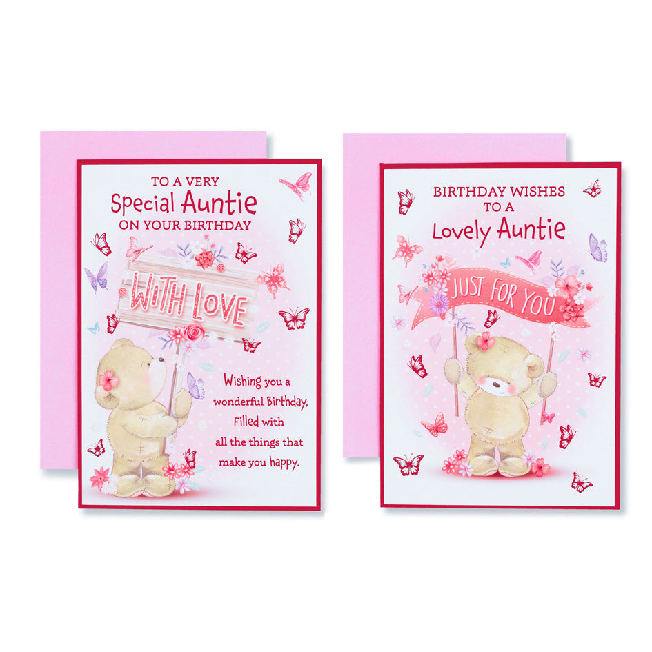 12pk Cards C50 Birthday Auntie - Tiger Feet Ireland