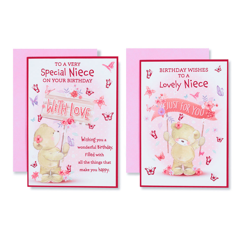 12pk Cards C50 Birthday Niece - Tiger Feet Ireland