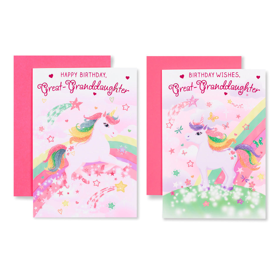 12pk Cards C50 Birthday Great-Granddaughter - Tiger Feet Ireland