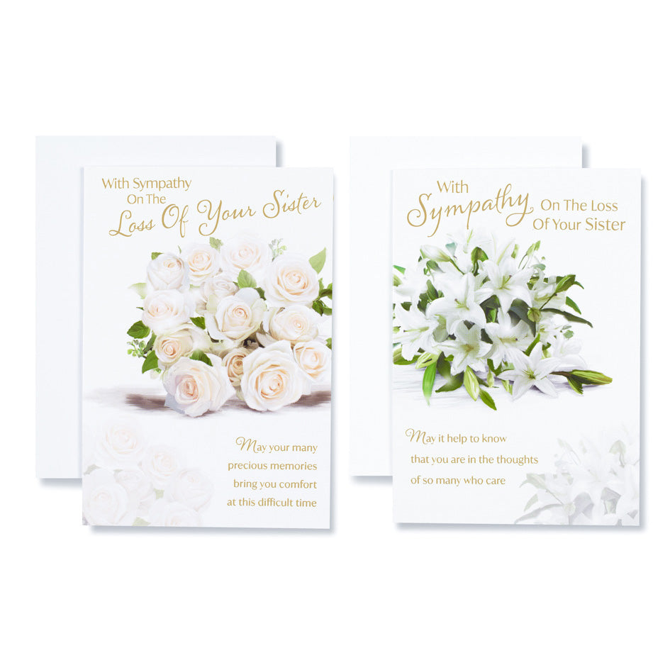12pk Cards C50 Sympathy Loss Of Sister - Tiger Feet Ireland