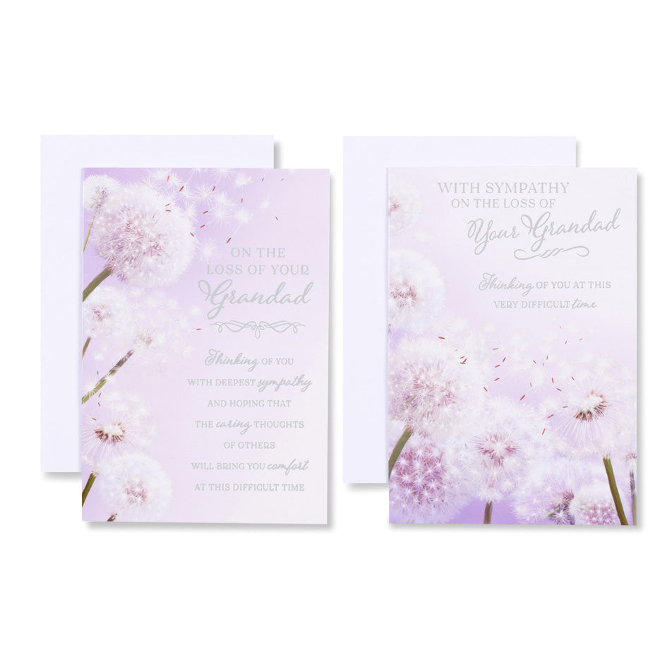 12pk Cards C50 Sympathy Loss of Grandad - Tiger Feet Ireland
