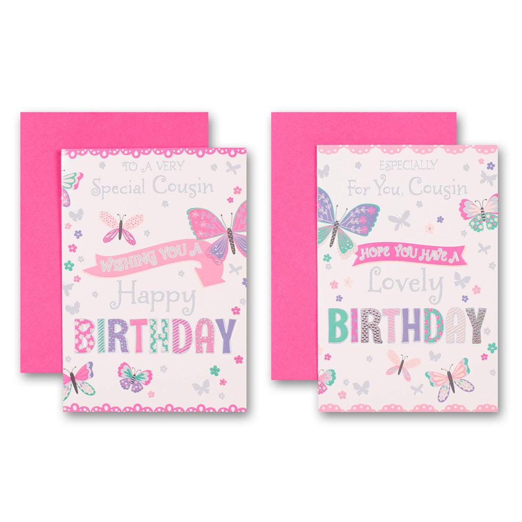 12pk Cards C50 Birthday Cousin - Tiger Feet Ireland