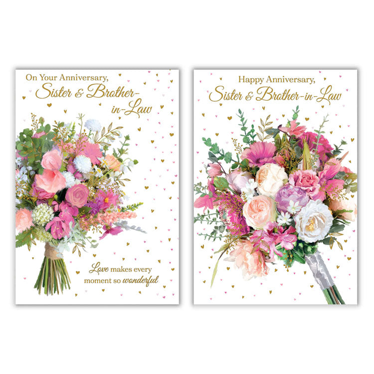 12pk Cards C50 Sister & Brother-In-Law Anniversary - Tiger Feet Ireland