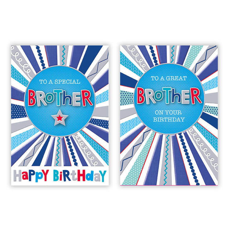 Poppyhill 12 Pack Cards C50 Birthday Brother