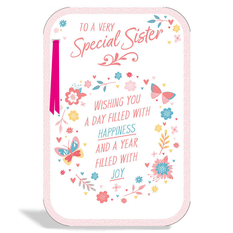 6pk Cards C75 Birthday Sister - Tiger Feet Ireland