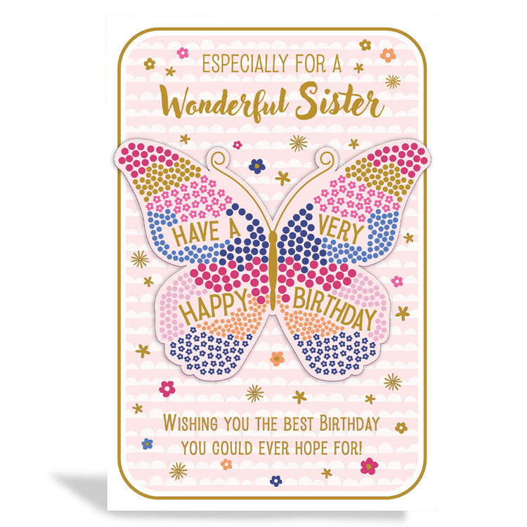 6pk Cards C75 Birthday Sister - Tiger Feet Ireland
