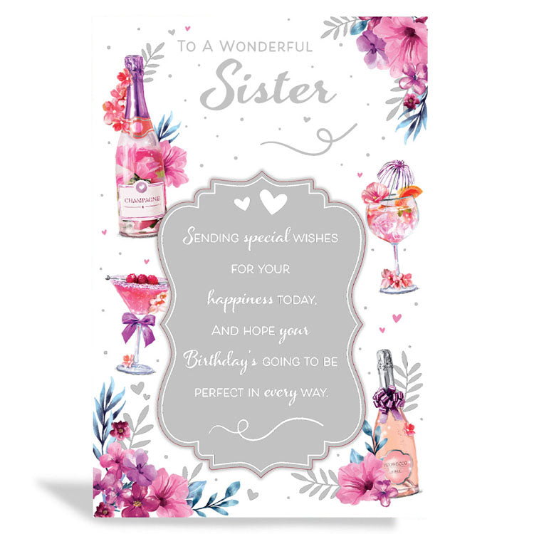 6pk Cards C75 Birthday Sister - Tiger Feet Ireland