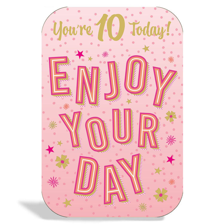 6pk Cards C75 Birthday Age 10 - Tiger Feet Ireland