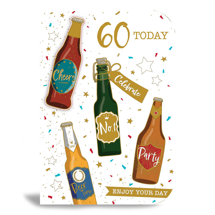 6pk Cards C50 Birthday Age 60 - Tiger Feet Ireland
