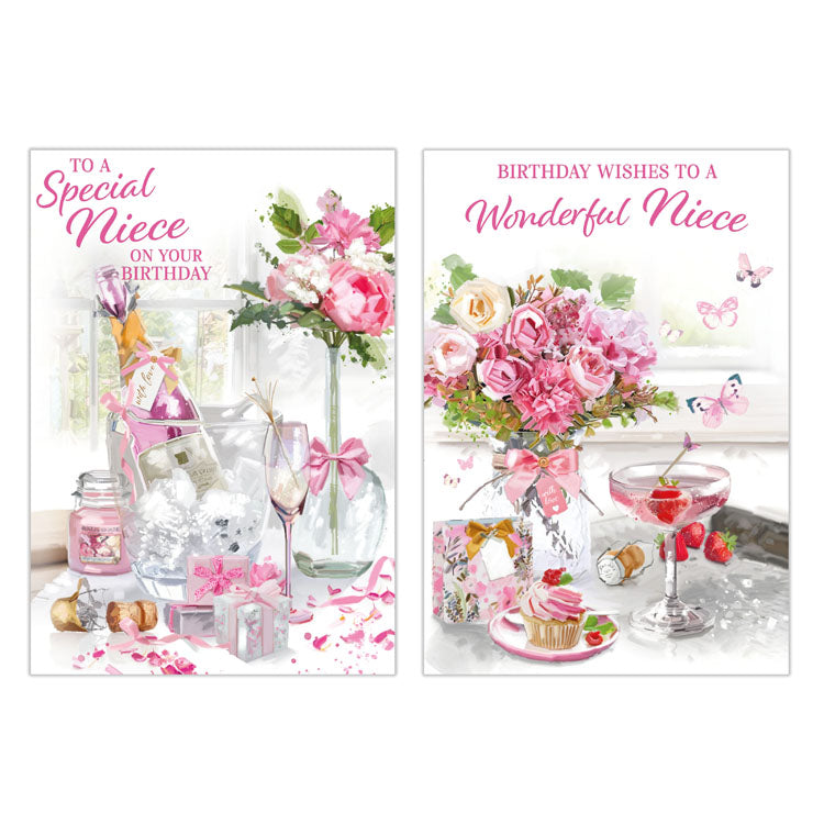 12pk Cards C50 Birthday Niece - Tiger Feet Ireland