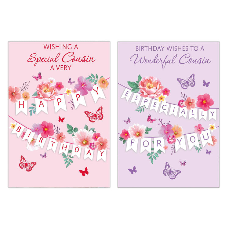 12pk Cards C50 Birthday Cousin - Tiger Feet Ireland