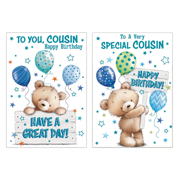 12pk Cards C50 Birthday Cousin - Tiger Feet Ireland