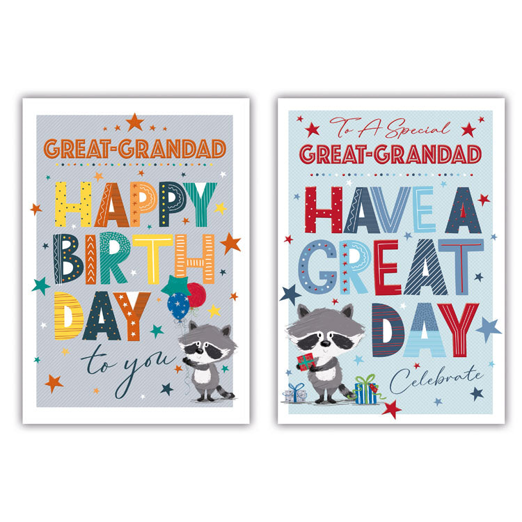 12pk Cards C50 Birthday Great-Grandad - Tiger Feet Ireland