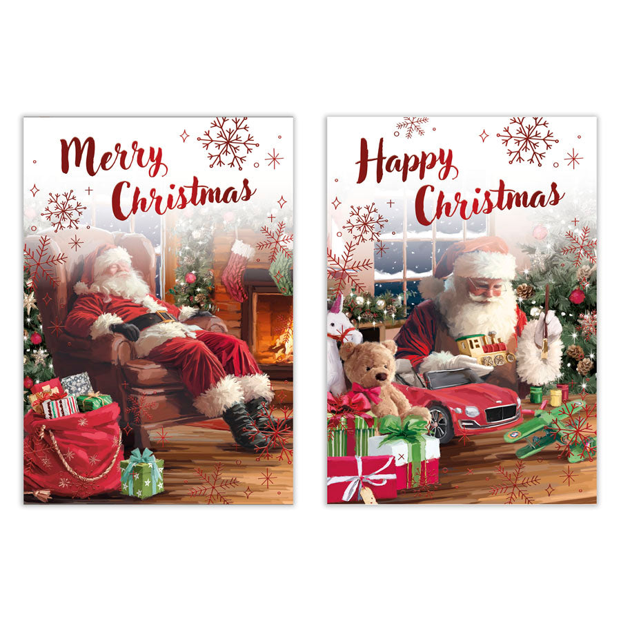 Poppyhill C50 Christmas Cards Open 12pk - Tiger Feet Ireland