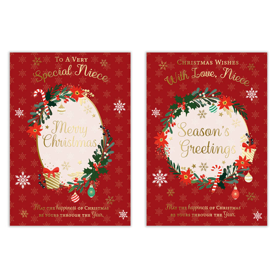 Poppyhill C50 Christmas Cards Niece - Tiger Feet Ireland