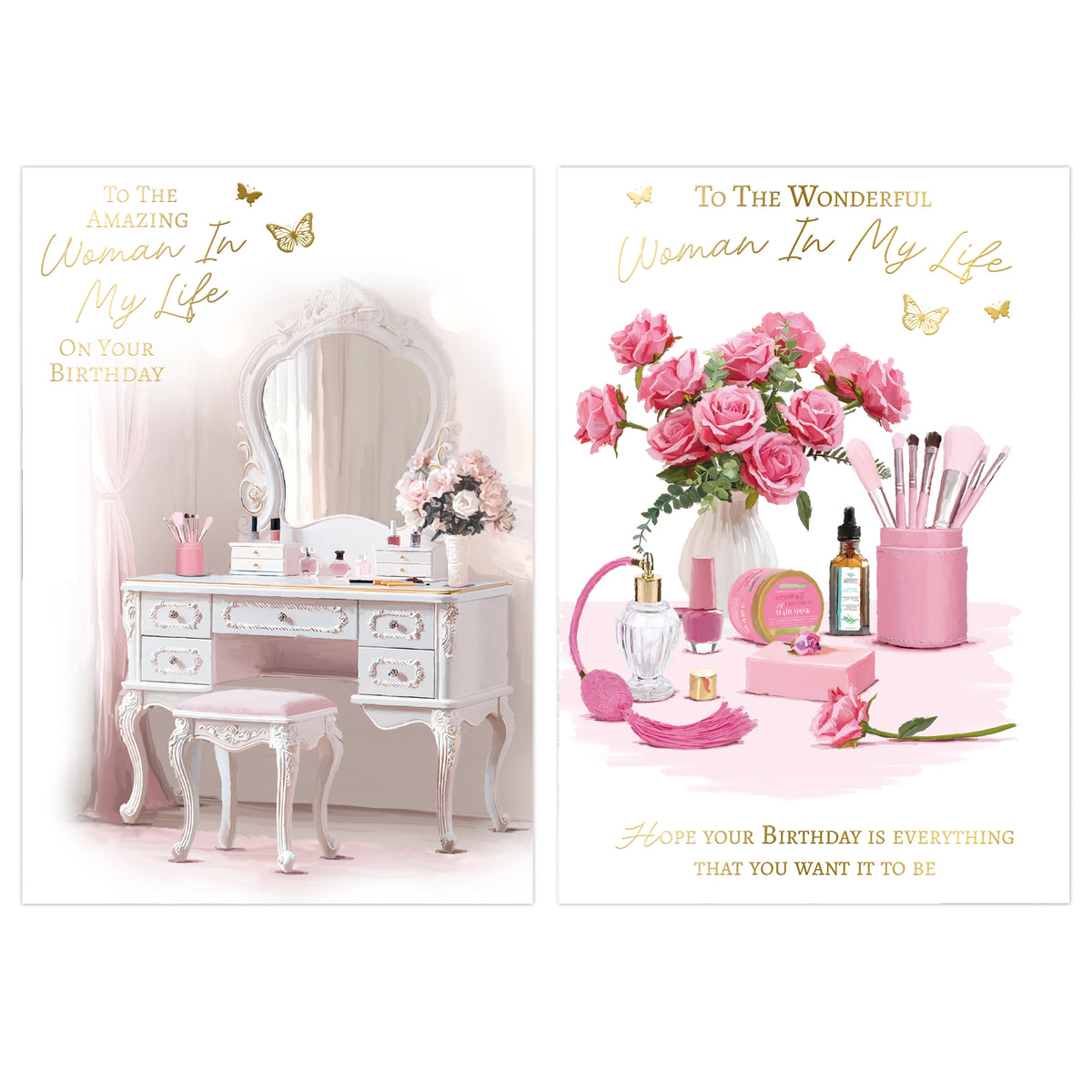 Poppyhill 12 Pack Cards Birthday Woman In My Life
