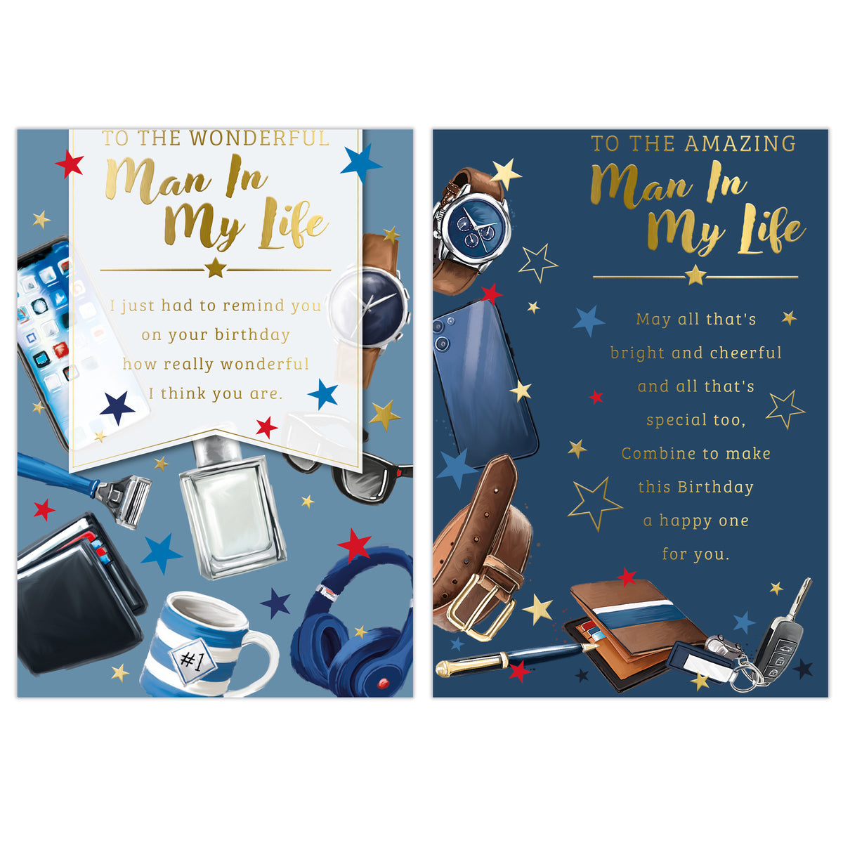 Poppyhill 12 Pack Cards Birthday Man In My Life