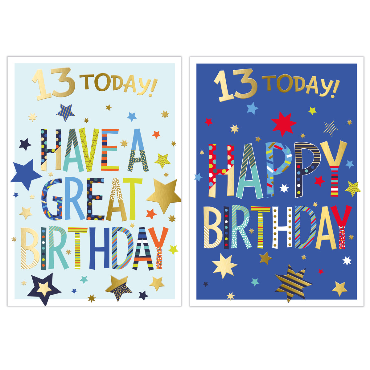 Poppyhill 12 Pack Cards C50 Birthday Age 13