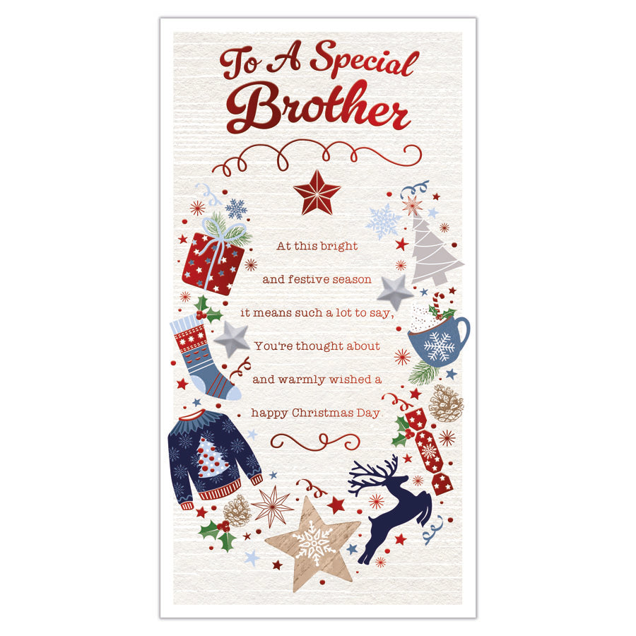 Prelude C55 Christmas Cards Brother 6pk - Tiger Feet Ireland