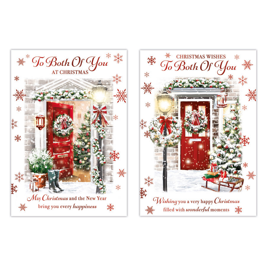 Poppyhill C50 Christmas Cards Both Of You 12pk - Tiger Feet Ireland