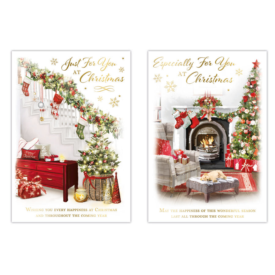 Poppyhill C50 Christmas Cards Open 12pk - Tiger Feet Ireland