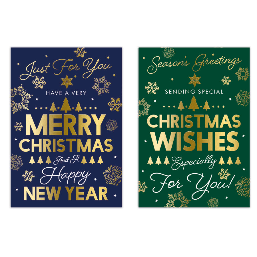Poppyhill C50 Christmas Cards Open 12pk - Tiger Feet Ireland