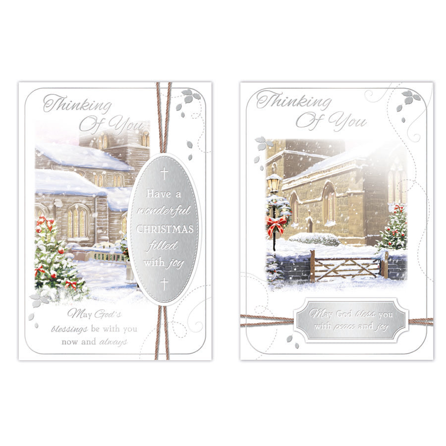 Poppyhill C50 Christmas Cards Thinking Of You 12pk - Tiger Feet Ireland