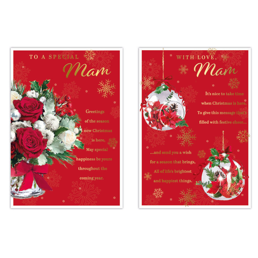 Poppyhill C50 Christmas Cards Mam 12pk - Tiger Feet Ireland
