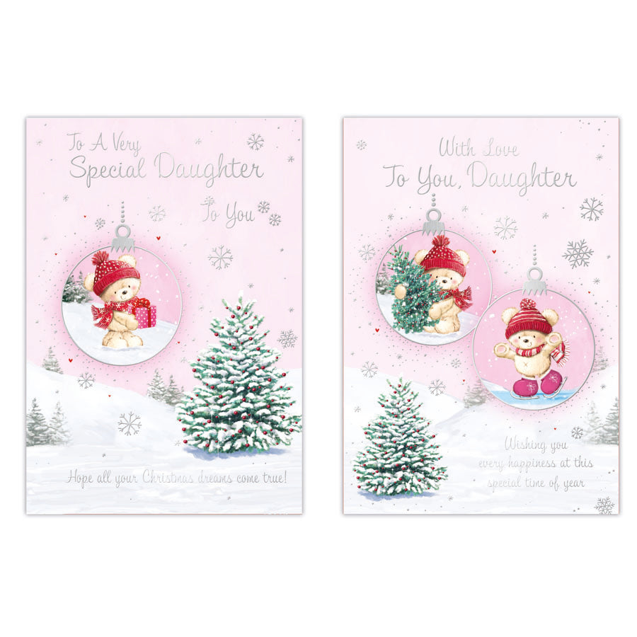 Poppyhill C50 Christmas Cards Daughter 12pk - Tiger Feet Ireland