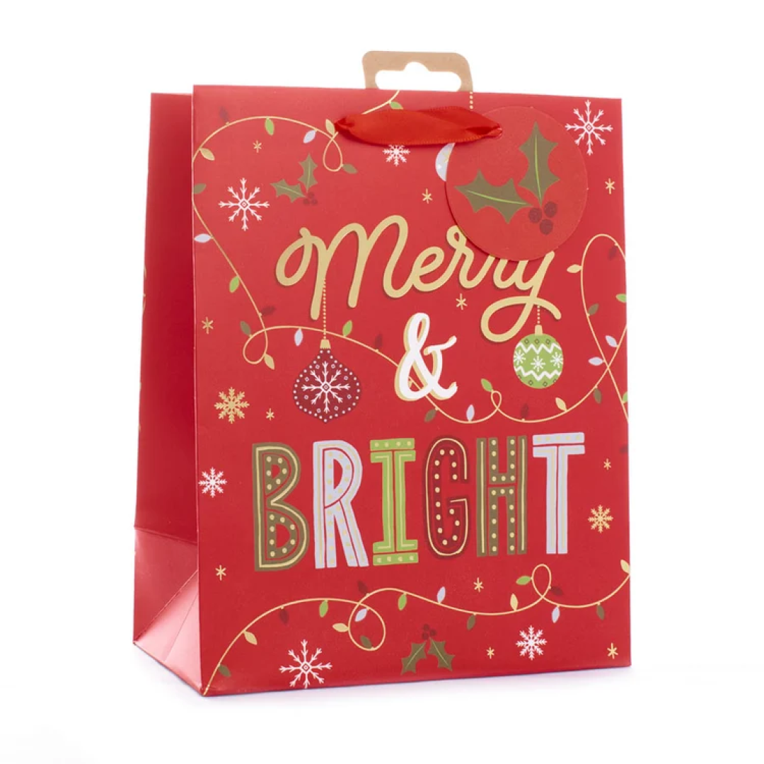 Gift Bag Text Medium 12pk