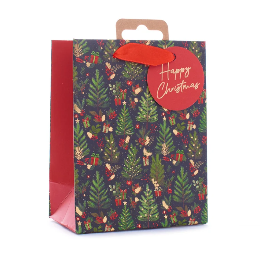 Gift Bag Trees Multi Medium 12pk