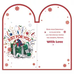 Prelude Platinum C55 Christmas Cards Nephew 6pk - Tiger Feet Ireland